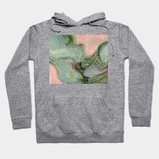 Green Pink Abstract Art Hoodie